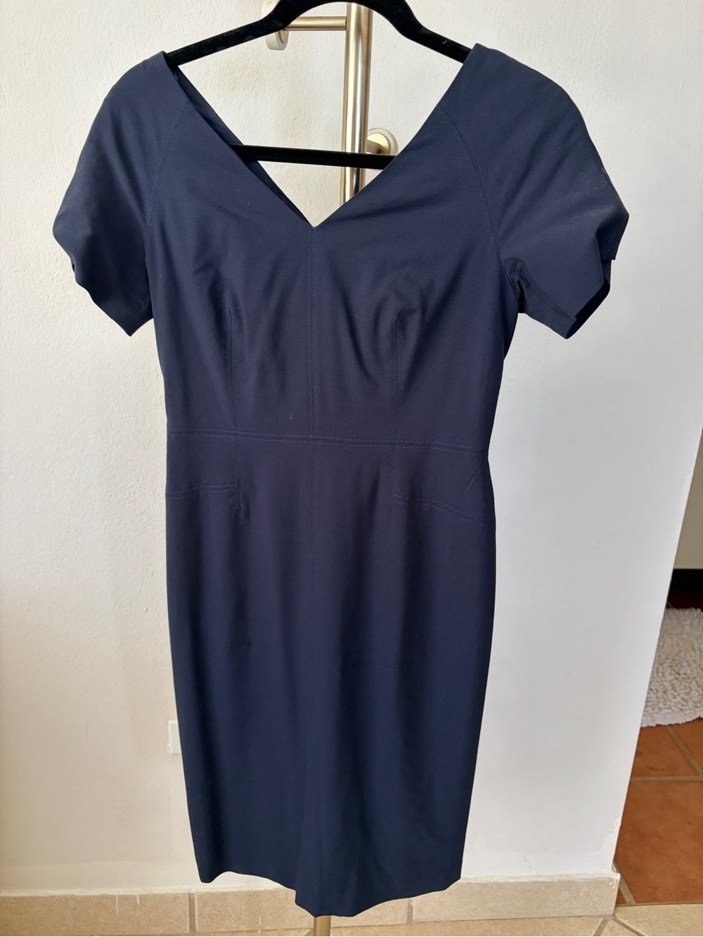 Banana Republic Navy V-Neck Sheath Dress